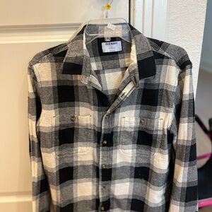 Old Navy Monochrome Plaid Shirt